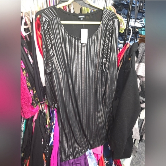 🍂🍁Nwt Torrid 3x Black Studio Knit Studded Shift Dress - Picture 3 of 5